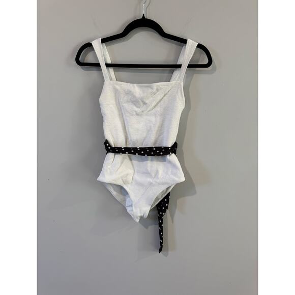 Anthropologie x SAME Los Angeles One-Piece White Swimsuit Size M - Picture 4 of 6